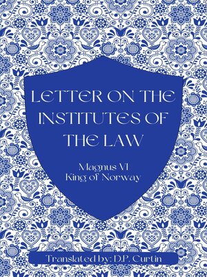 cover image of Letter on the Institutes of the Law